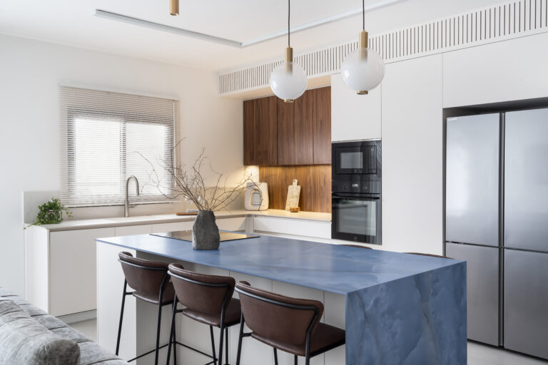 Encimera de cocina piedra sinterizada Onice Blue