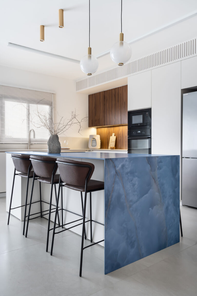 Encimera de cocina piedra sinterizada Onice Blue