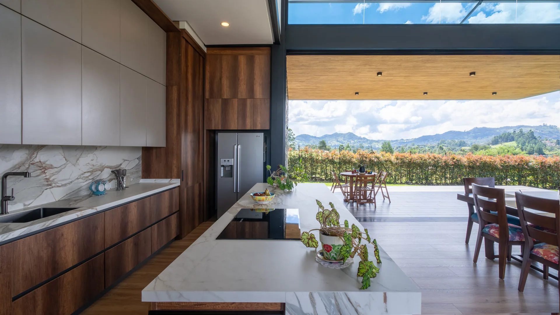 cocina con vistas